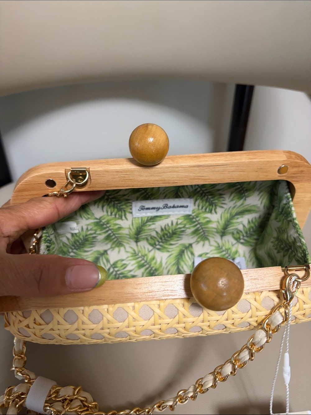 NWT Tommy Bahama Natural Cane Woven Crossbody Clutch AZ7999A - Picture 4 of 9